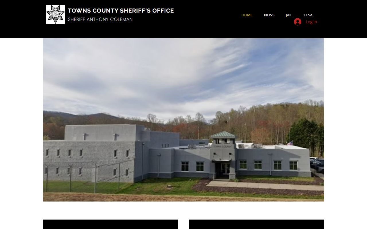 Towns County jail records sheriff office homepage
