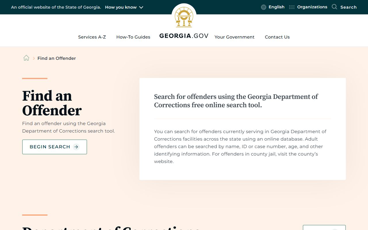 Towns County inmate records Georgia offender search overview
