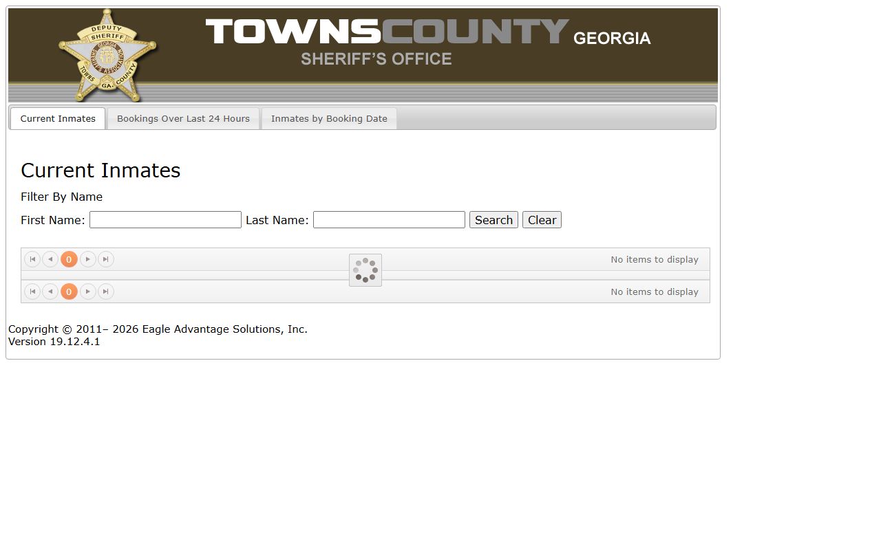 Towns County inmate records possible vendor roster interface