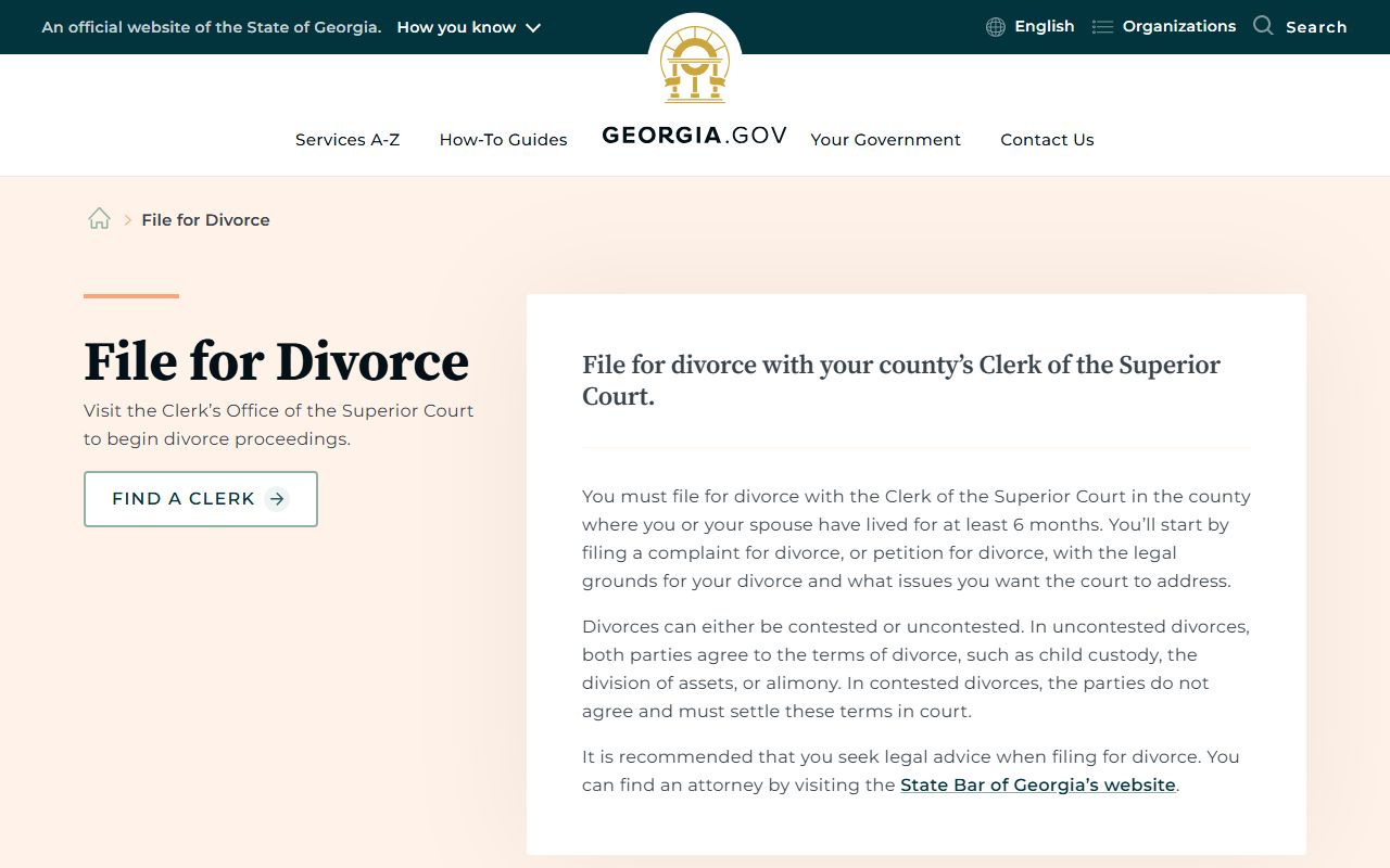 Towns County divorce records Georgia divorce filing overview